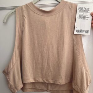 NEW Lululemon All Yours Crop Tank - Cream Color. Never Worn